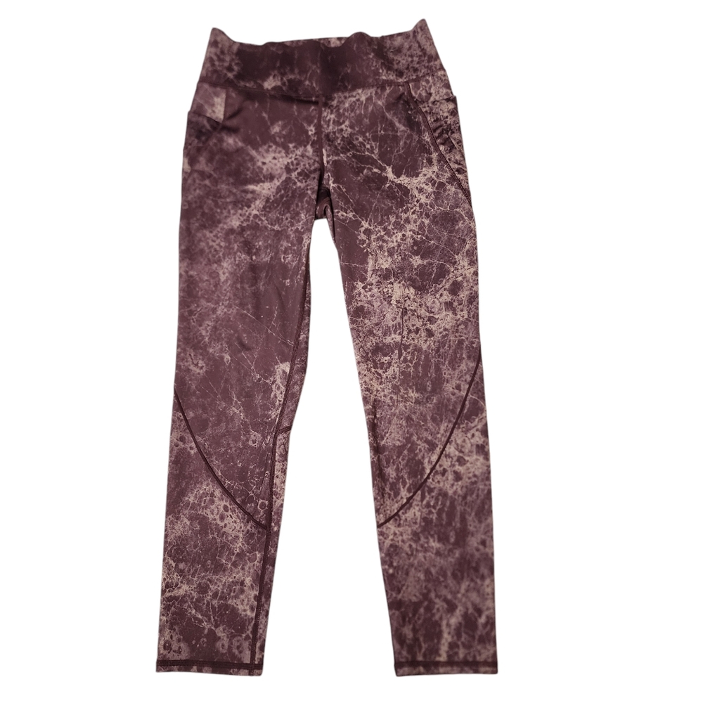 Stylish Women's Leggings - Marbled Design